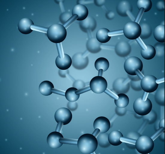 Illustration of a peptide molecule, a short chain of amino acids