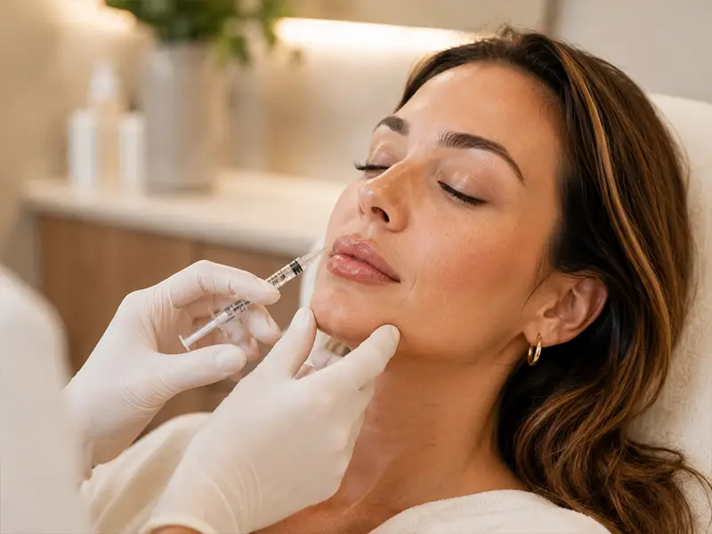 Lip enhancement with dermal filler at Green Relief Health